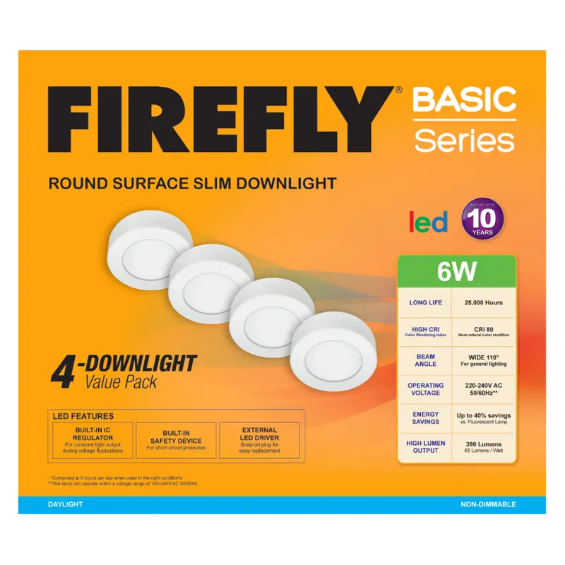Firefly V40Edl22220 4-Pack Recessed Slim Led Downlights 1