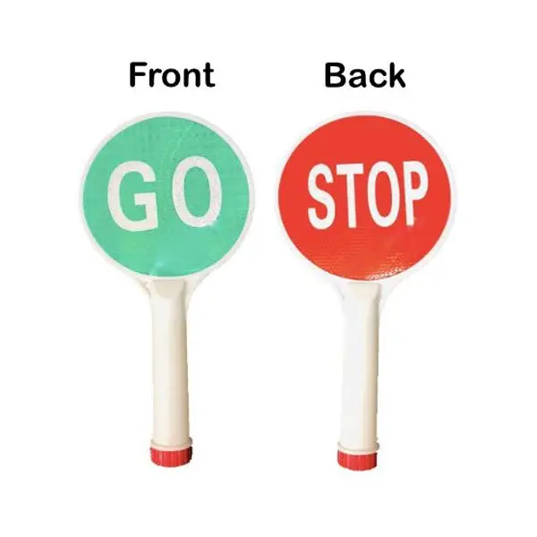 First Dual-Side Go/Stop Sign Holder For Temporary Traffic Control 1
