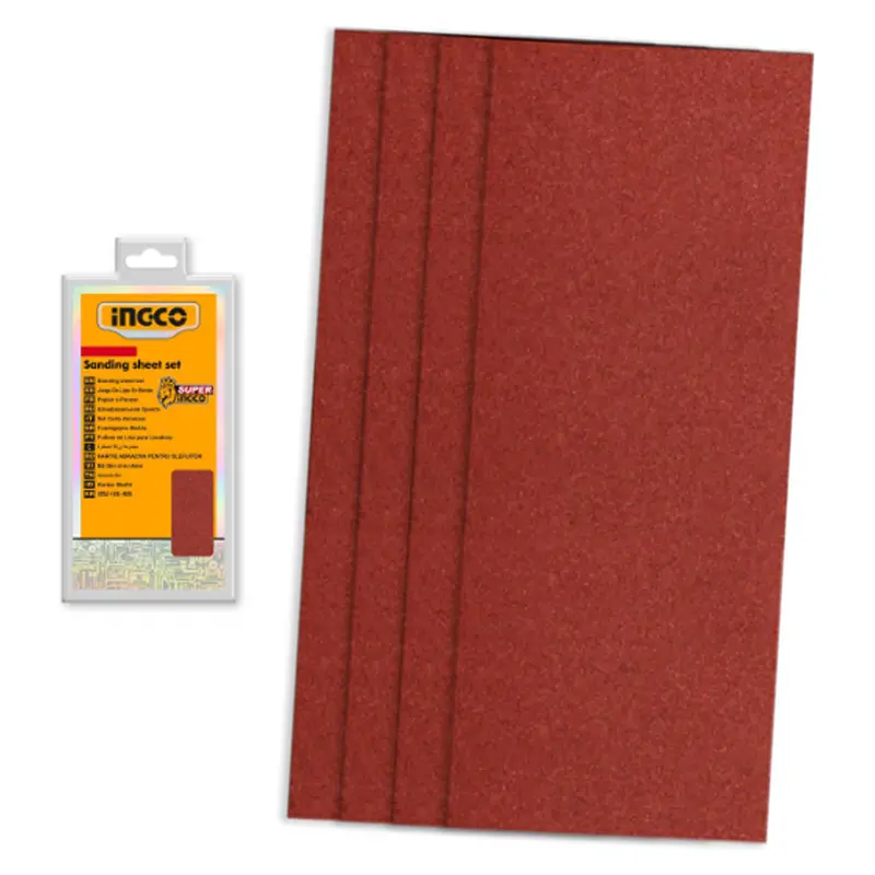 Ingco 145 X 114Mm Sanding Sheet Pack – 50 Sheets, Assorted Grits 1