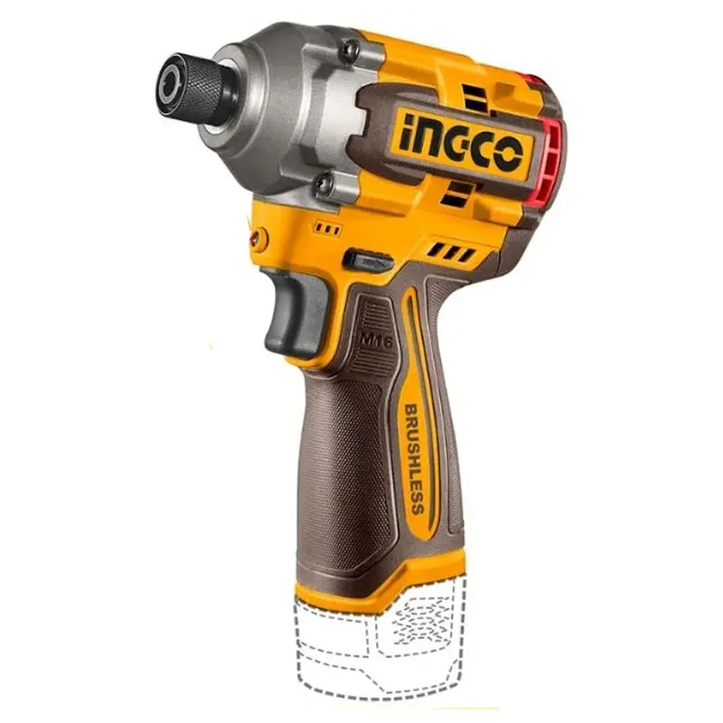 Ingco 16V Brushless Cordless Impact Driver For M16 Fasteners With 2.0Ah Battery 1