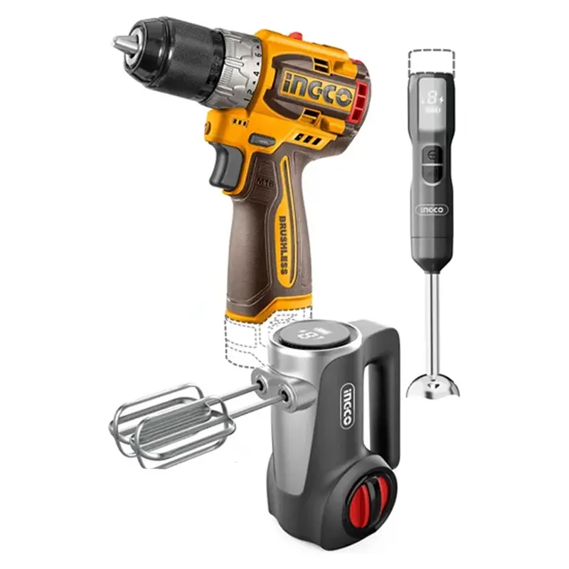Ingco 16V Cordless Drill 3-Piece Combo Kit With 2.0Ah Battery 1