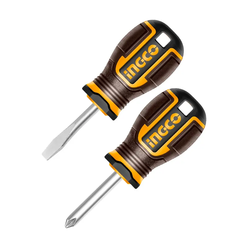 Ingco 2-Piece Compact Stubby Screwdriver Kit – Hksds2228 1