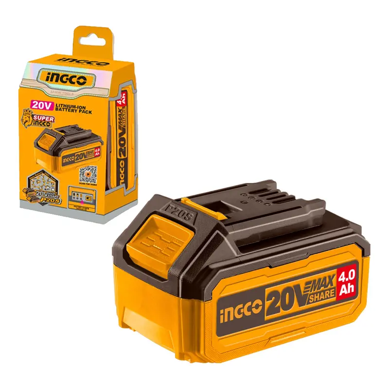 Ingco 20V 4.0Ah High-Capacity Lithium-Ion Battery Pack – Extended Runtime 1