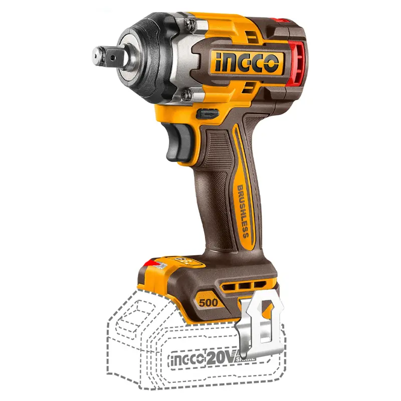 Ingco 20V Brushless 1/2" Cordless Impact Wrench (Bare Tool) 1