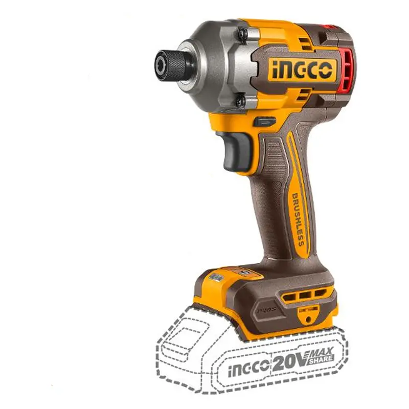 Ingco 20V Brushless Cordless Impact Driver With 2.0Ah Battery 1