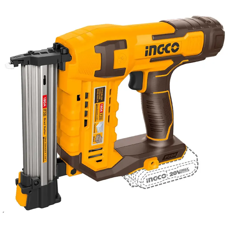 Ingco 20V Cordless Concrete Brad Nailer – 2.0Ah Battery-Ready Model 1