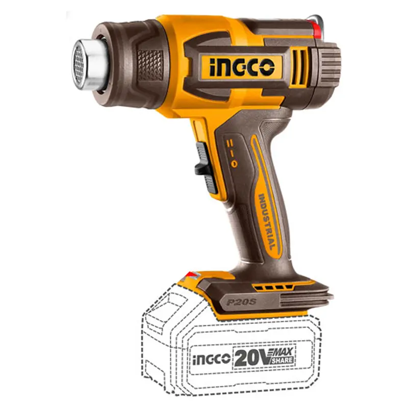 Ingco 20V Cordless Heat Gun With 4.0Ah Li-Ion Battery Included 1