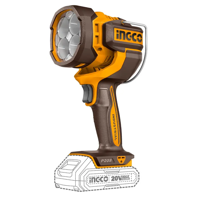 Ingco 20V Cordless Work Lamp & Flashlight – Bare Tool With Adjustable Beam 1