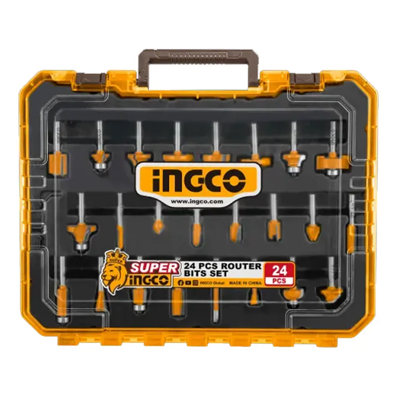 Ingco 24-Piece 1/2-Inch Shank Router Bit Set For Carpentry 1