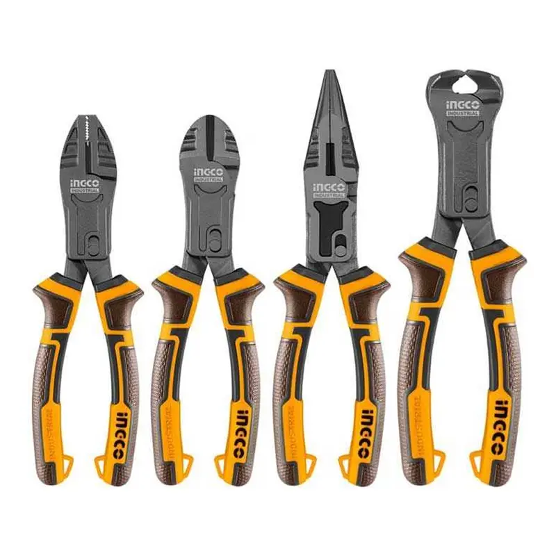 Ingco 4-Piece Compound-Action Pliers Set For Enhanced Leverage 1