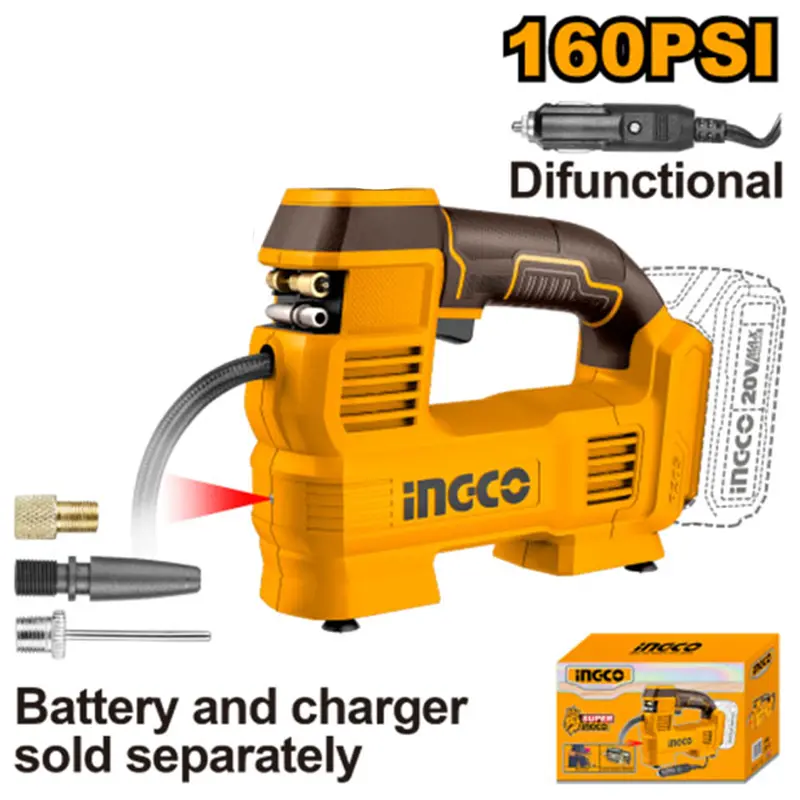 Ingco Cacli2012 20V Portable Cordless Air Compressor (Bare Unit) 1