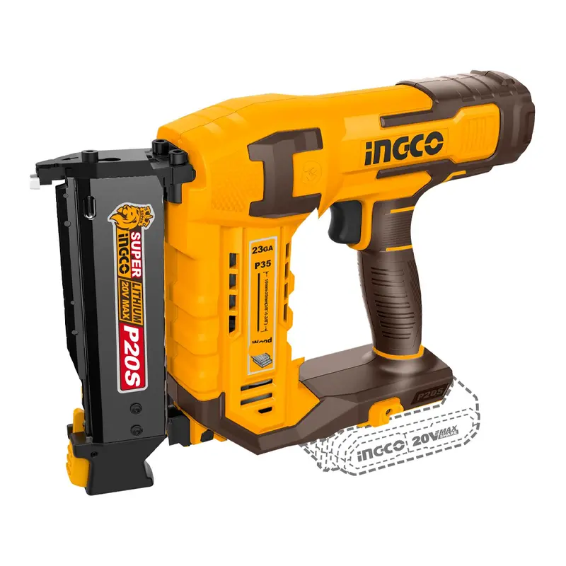 Ingco Cbnli3606 20V Pin Brad Nailer Kit With 2.0Ah Battery 1