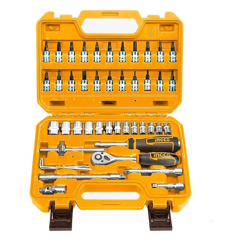 Ingco Compact 1/4-Inch Drive 46-Piece Socket Bit Kit 1