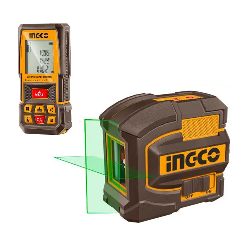 Ingco Cosll0401 2-Piece Laser Level & Distance Measurer Combo Kit 1