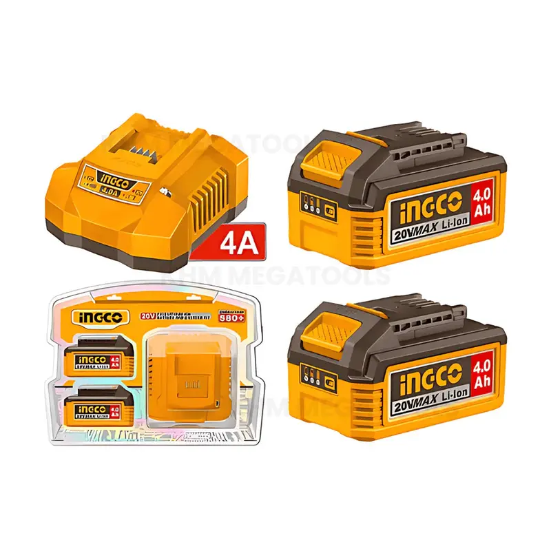 Ingco Fbcpk2013 20V Li-Ion Battery And Charger Set 1