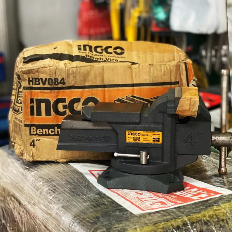 Ingco Hbv084 Swivel Bench Vise With Forged Anvil – Box Crushed Or Torn 1