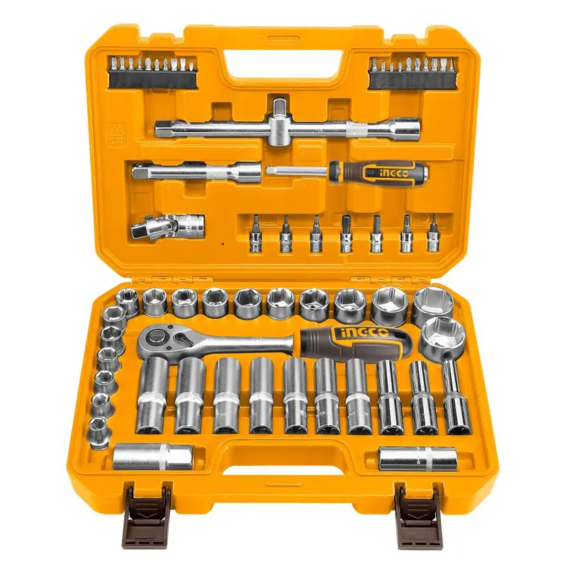 Ingco Heavy-Duty 1/2-Inch Drive 62-Piece Socket Set 1