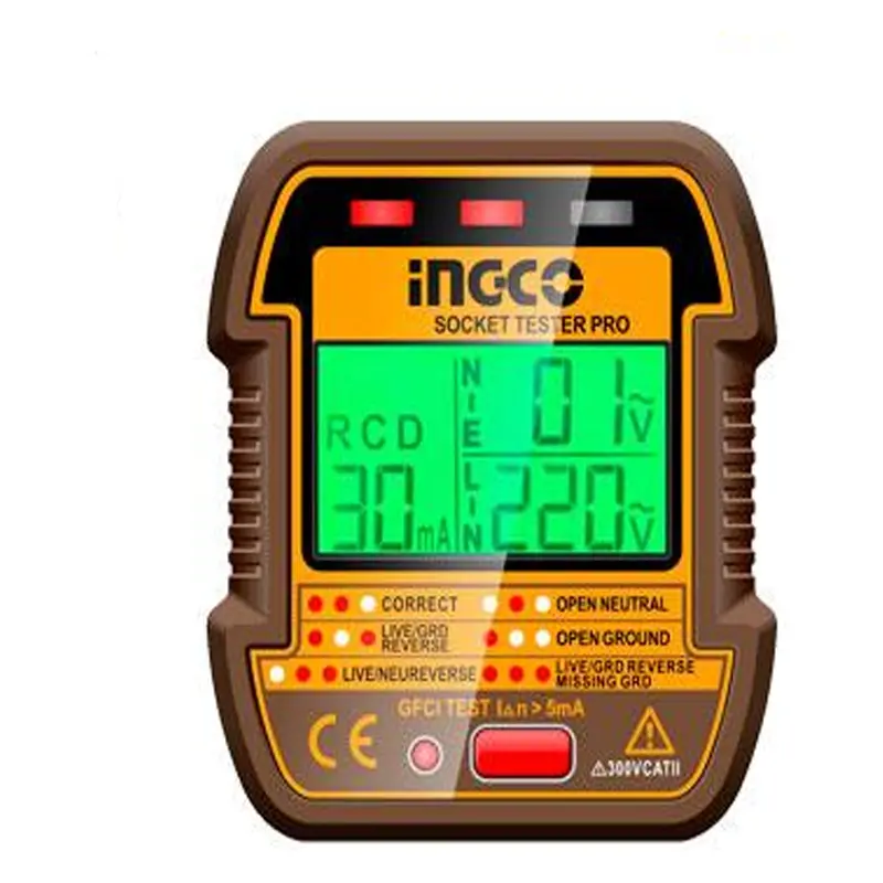 Ingco Hesst30012 Bs Standard Socket Tester For Uk Plug Systems 1