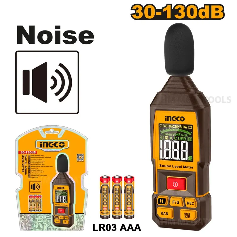 Ingco Hetsl031 Digital Sound Level Meter – Class 2 Precision Noise Analyzer 1