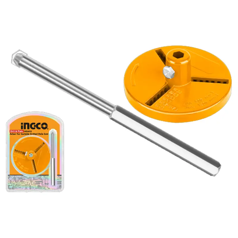 Ingco Hsa03 Arbor Compatible With Carbide-Gritted Hole Saw Kits 1