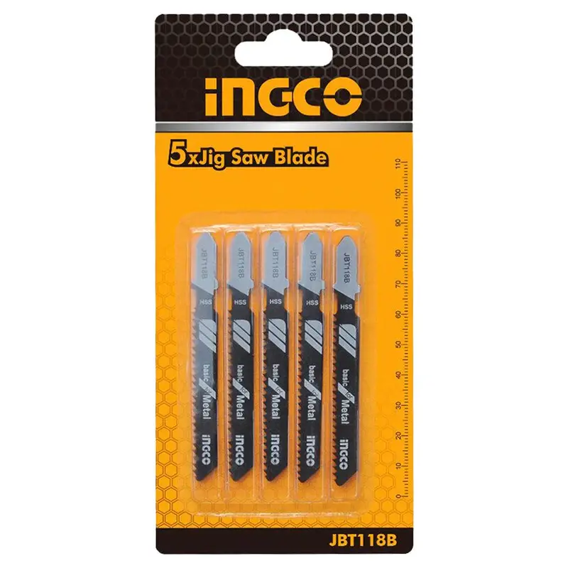 Ingco Jbt118B Metal-Cutting Jigsaw Blades (5-Piece Pack) 1