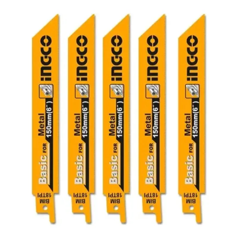 Ingco Rsb922Ef 6-Inch Metal-Specific Reciprocating Saw Blades (5-Pack) 1
