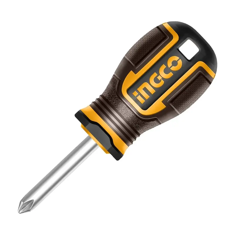 Ingco Short-Handle Magnetic Phillips Screwdriver – Ph2 Size 1