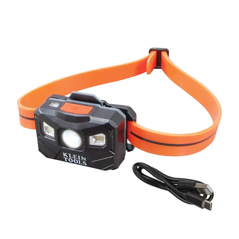 Klein 56064 Silicone-Strap Rechargeable Headlamp – Sweat-Resistant & Flexible Fit 1
