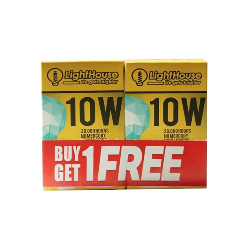 Lighthouse E27 Led Bulb – Daylight White, Premium Grade (Buy One, Get One Free) 1