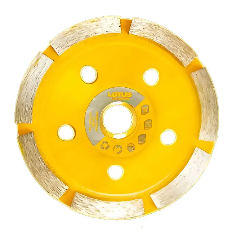 Lotus 4" Diamond Cup Grinding Wheel – General-Purpose Rim Or Segment Design For Angle Grinders 1