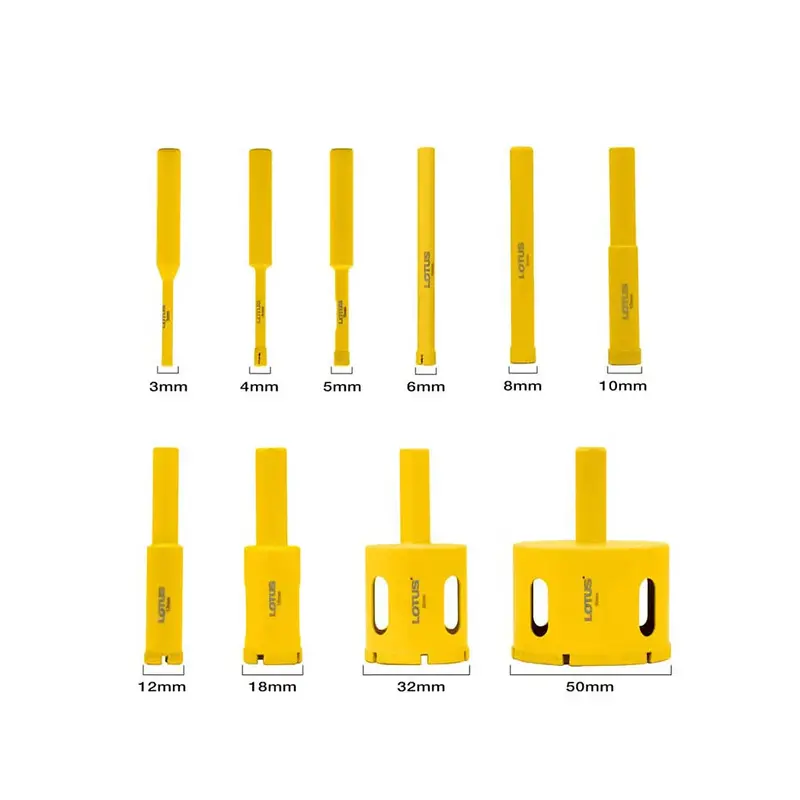 Lotus Diamond-Coated Core Drill Bit – Wet/Dry Hole Saw For Hard Materials 1