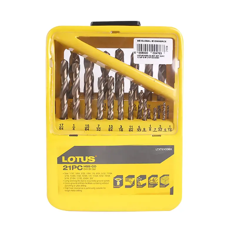 Lotus High-Speed Steel–Cobalt Drill Bit Set 1