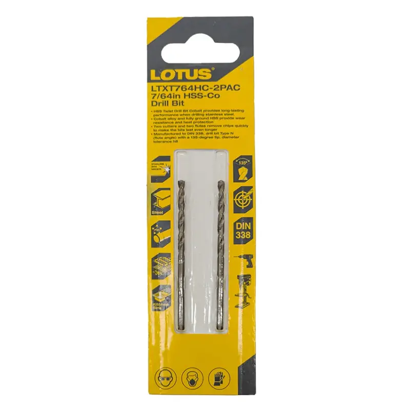 Lotus Hss-Co Drill Bit Set – Cobalt High-Speed Bits In Blister Pack 1