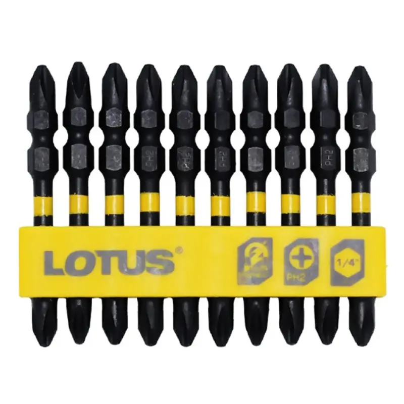 Lotus Impact Pro Screwdriver Bit Set – Ph2, 65Mm, 10-Piece 1