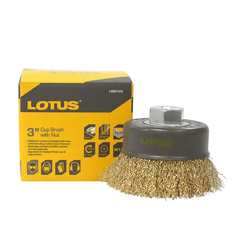 Lotus Ltxt 3-Inch Cup Brush With Hex Nut Mount 1