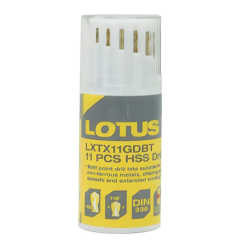 Lotus Ltxt11Gdbt Tin-Coated Hss-G Drill Bit Collection (11 Pcs) 1
