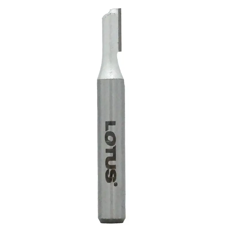 Lotus Single-Flute Straight Router Bit – 1/4" Shank, High-Speed Steel 1