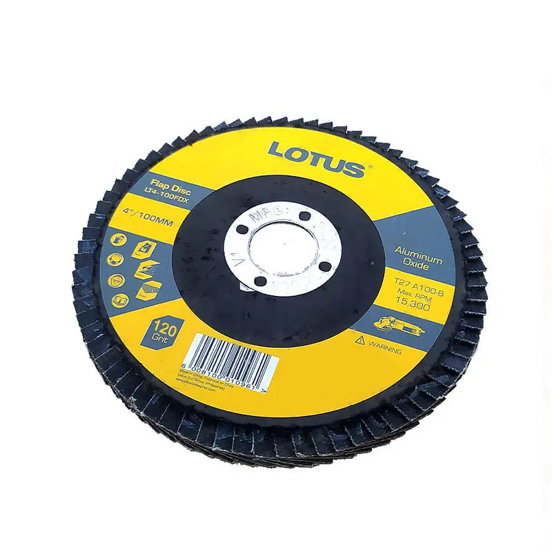 Lotus T27 4-Inch Flap Disc For Smooth Metal Finishing 1