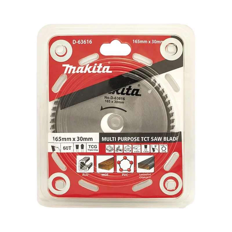 Makita 165Mm Multi-Material Tct Circular Saw Blade – 20Mm Hub, 60T Precision Cut 1