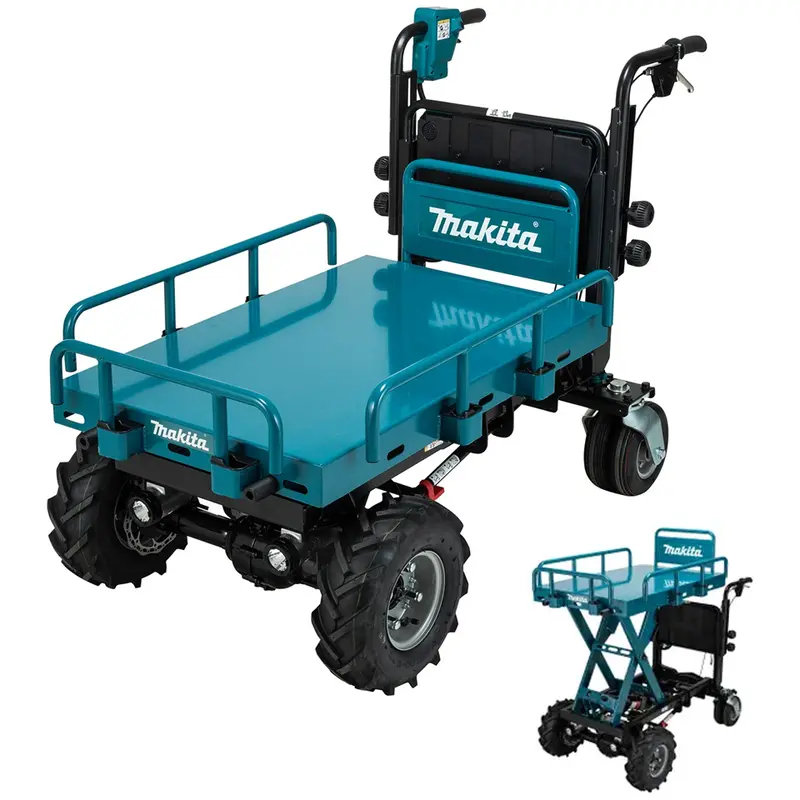 Makita 18V×2 Battery-Powered Electric Wheelbarrow – 4-Wheel Lift, 300Kg Load (Dcu601Z) 1