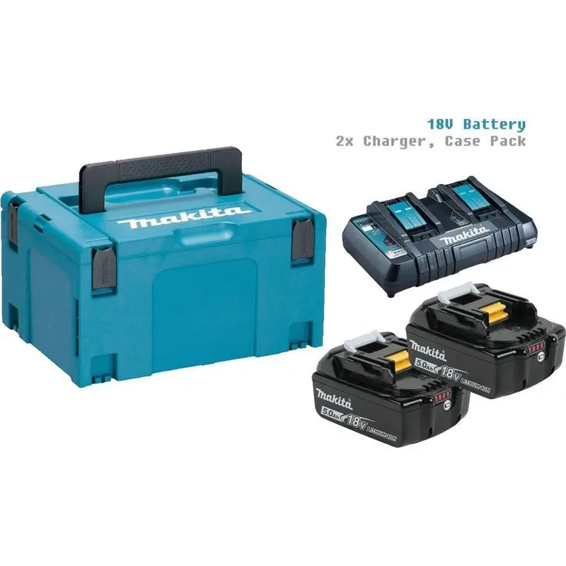Makita Mkp3Pt182 (197629-2) 18V Lxt Power Source Kit – 5.0Ah Battery + Charger 1