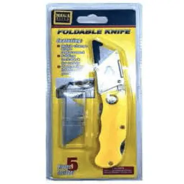 Megatools Fknife Compact Foldable Utility Knife With Retractable Blade Safety Lock 1