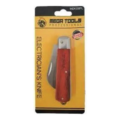 Megatools Mek08Fl Ergonomic Electrician’S Cutter Knife – Insulated Handle & Replaceable Blades 1