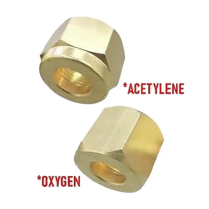Megatools Oxygen And Acetylene Cylinder Nut – Brass Construction 1