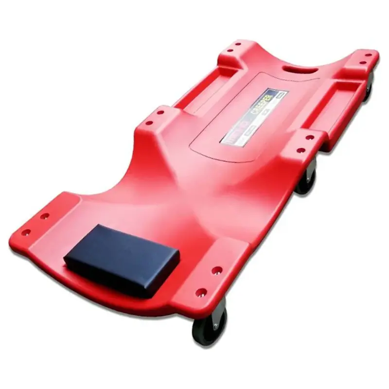 Meiho Ergonomic Automotive Creeper – Lightweight Plastic Service Mat With Smooth Rollers 1