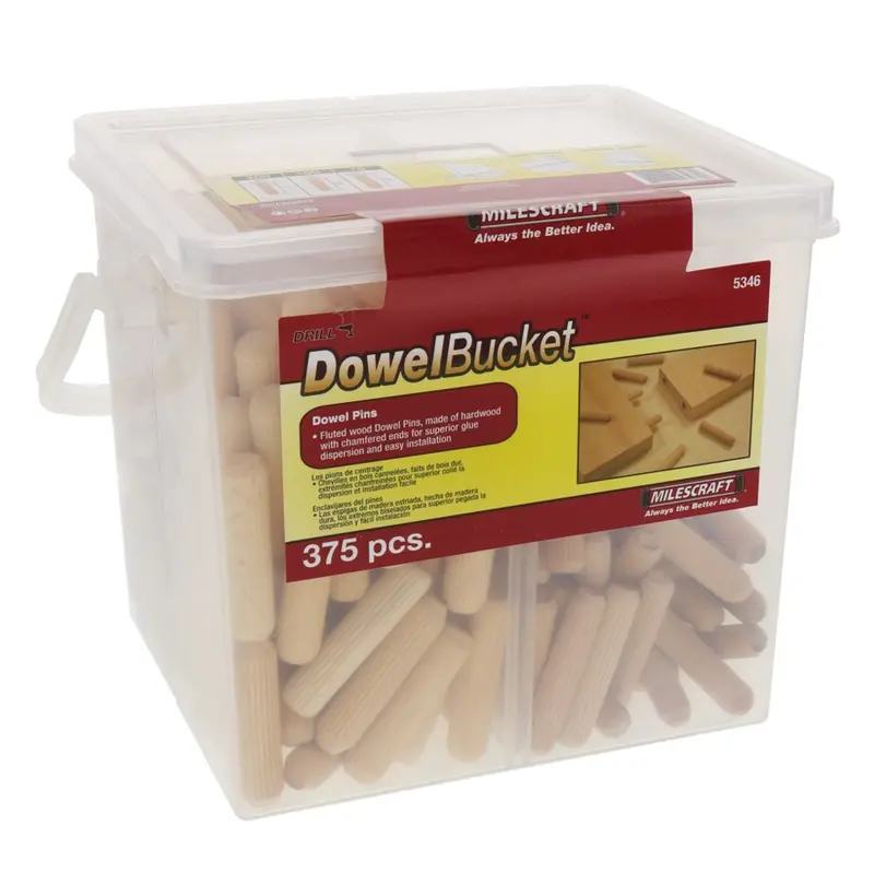Milescraft Dowelbucket Assortment – Pre-Sorted Hardwood Dowel Pins For Joinery Projects 1