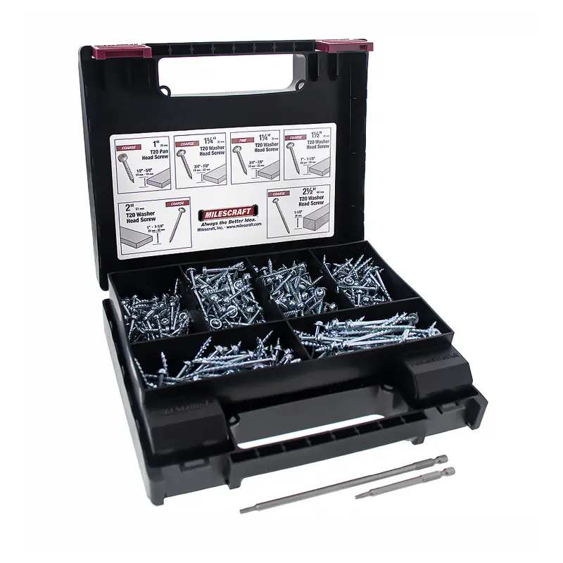 Milescraft Pocketscrewkit700 – 700-Piece Premium Pocket Screw Hardware Kit (Model 5200) 1