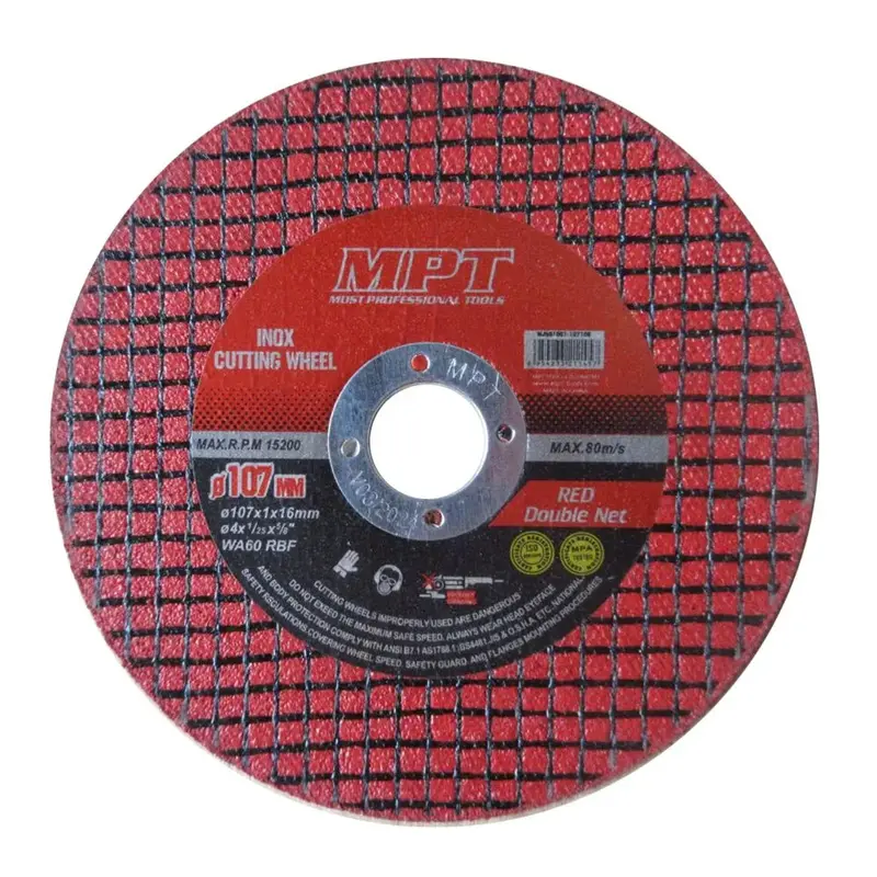 Mpt Mjd01001-10710R 4" Double-Network Ultra-Thin Cutting Wheel (Red) 1