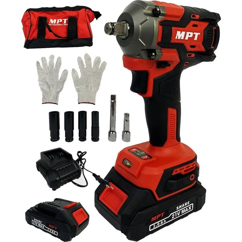 Mpt Mpiw21400.K01 21V Brushless Cordless Impact Wrench Kit – 1/2" Drive, 400Nm 1