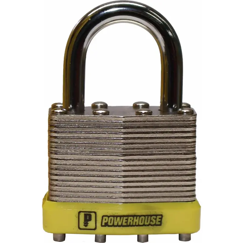 Powerhouse Ph-Lspl Compact Laminated Steel Padlock – Short Shackle Design 1